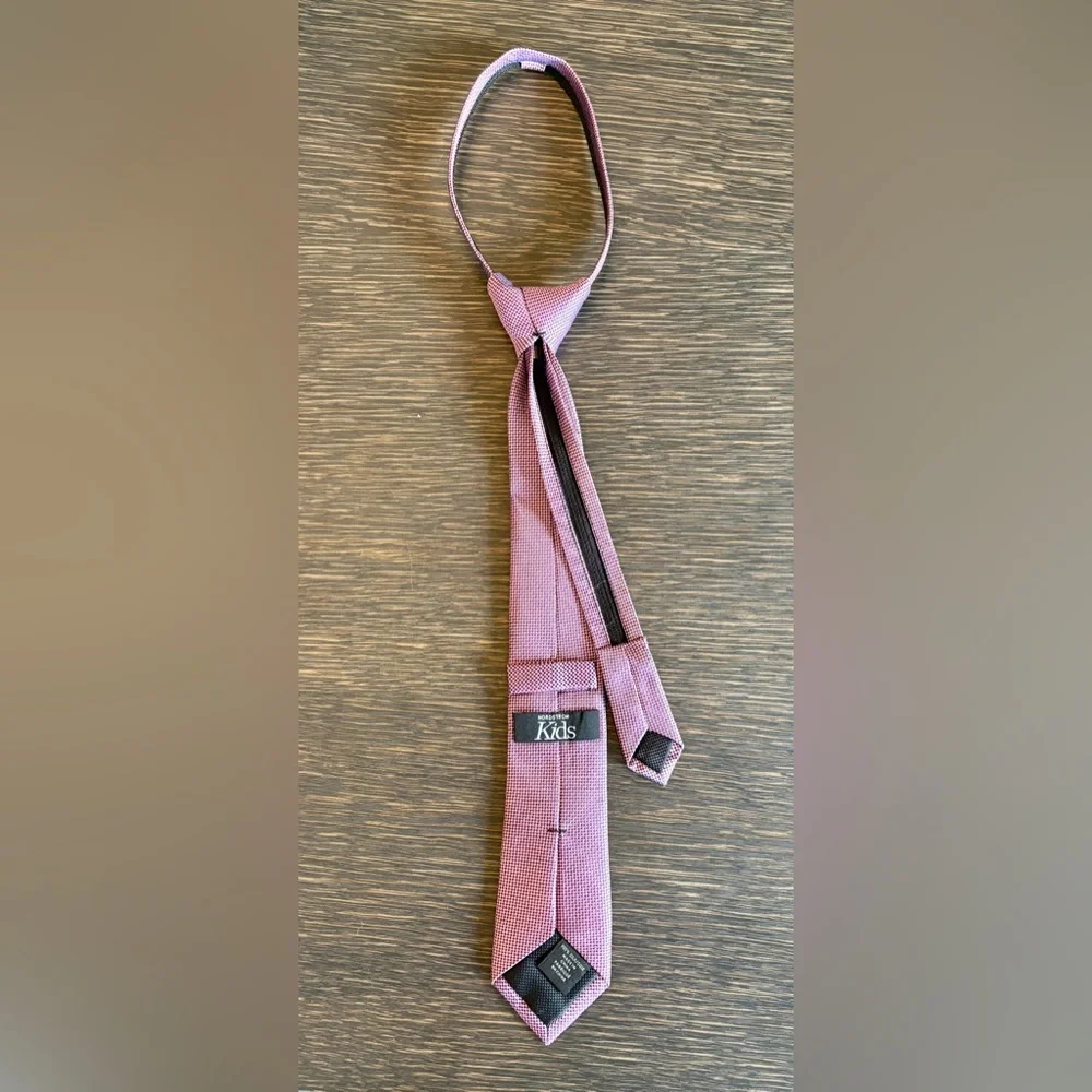 Nordstrom Kids Roberto Mason Silk Zipper Tie, Big Boys, Pink + Navy Blue